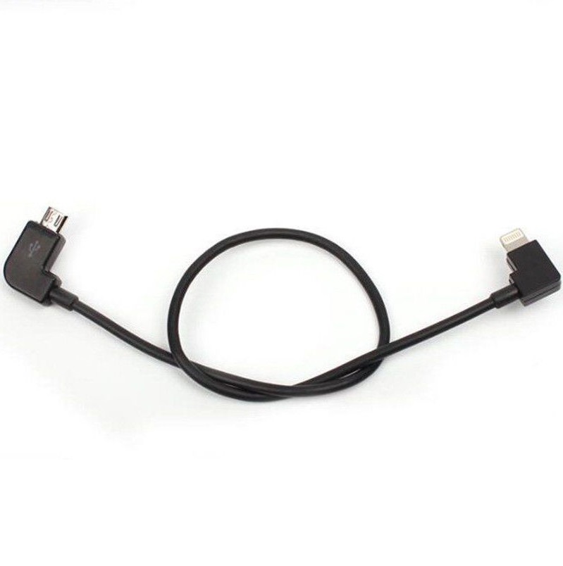 Кабель microUSB to Lightning iPhone/iPad 28 см для пульта DJI Mavic Pro, 2, Air, Spark, Mini, SE