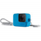 Силиконовый чехол с ремешком GoPro Sleeve + Lanyard для HERO6 и HERO5 Black, голубой с камерой