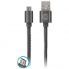 Forever microUSB leather black cable | Wazza