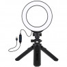 PULUZ 4,7'' (12cm) Selfie LED Ring Light on a table tripod 12-14,5cm | Wazza