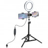 PULUZ 6,2'' (16cm) Selfie LED Ring Light on a tripod 38-66cm | Wazza