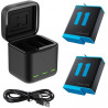 TELESIN kit - 2 batteries for GoPro HERO11, HERO10 and HERO9 Black + charging box | Wazza